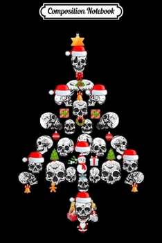 Composition Notebook: Skull Santa Hat Funny Christmas Tree Journal/Notebook Blank Lined Ruled 6x9 100 Pages