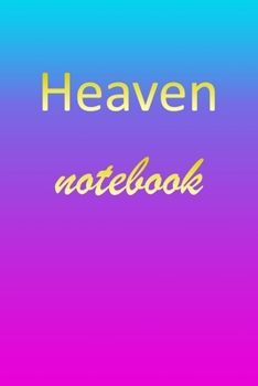 Paperback Heaven: Blank Notebook - Wide Ruled Lined Paper Notepad - Writing Pad Practice Journal - Custom Personalized First Name Initia Book