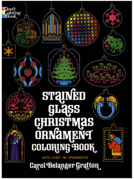 Paperback Stained Glass Christmas Ornament Coloring Book