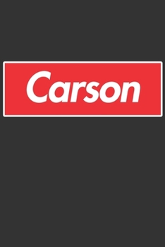 Paperback Carson: Carson Planner Calendar Notebook Journal, Personal Named Firstname Or Surname For Someone Called Carson For Christmas Book