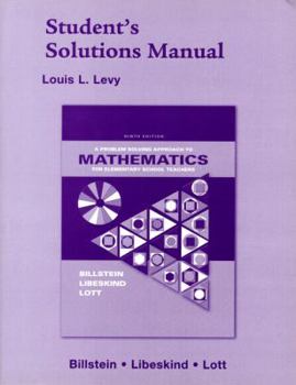 Paperback A Problem Solving Approach to Mathematics for Elementary School Teachers: Student's Solutions Manual Book