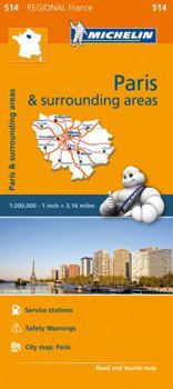 Map Michelin Regional Maps: France: Paris and Surrounding Areas Map 514 Book