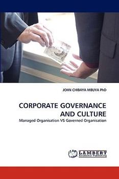 Paperback Corporate Governance and Culture Book