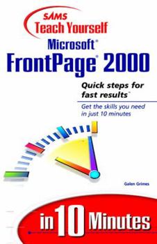Paperback Sams Teach Yourself Microsoft FrontPage 2000 in 10 Minutes Book