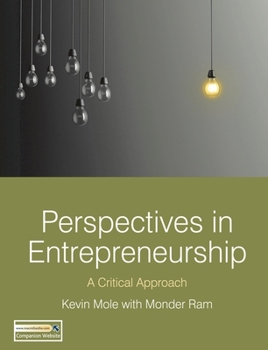 Paperback Perspectives in Entrepreneurship: A Critical Approach Book