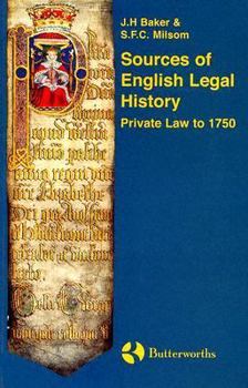 Paperback Sources of English Legal History: Private Law to 1750 Book