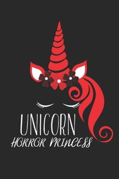 Unicorn Horror Princess: Blank Lined Notebook Journal