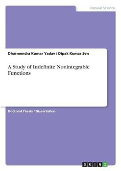 Paperback A Study of Indefinite Nonintegrable Functions Book