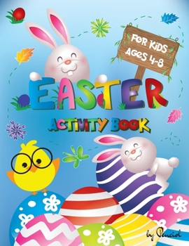 Paperback Easter Activity Book for Kids Age 4-8: 52 Easter Fun Activities for Boys and Girls Easter Gift for Kids Coloring, Dot to Dot, Dice Game, Find the Diff Book