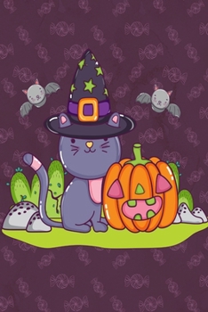 Halloween Kitty Lined Notebook: 110 Blank Lined (6x9) Pages to Jot Down Your Thoughts