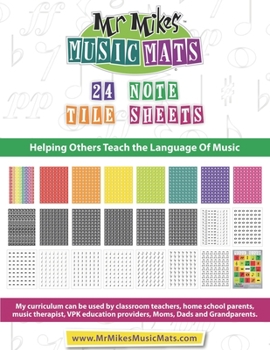 Paperback 24 Note Tile Sheets: MrMikesMusicMats Book