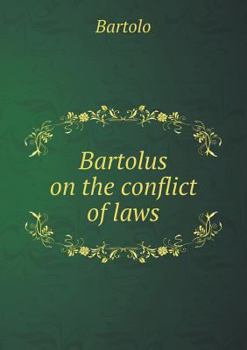 Paperback Bartolus on the Conflict of Laws Book