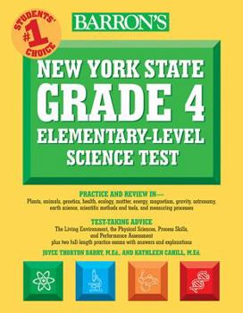 Paperback Barron's New York State Grade 4 Elementary-Level Science Test Book