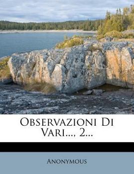 Paperback Observazioni Di Vari..., 2... [Italian] Book