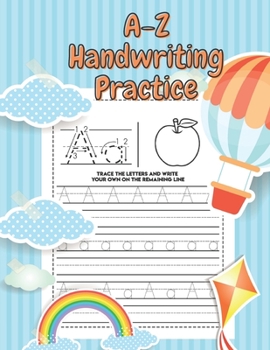 Paperback A-Z Handwriting Practice: Handwriting book practice for kids ages 3-5 Large 8.5x11 Book