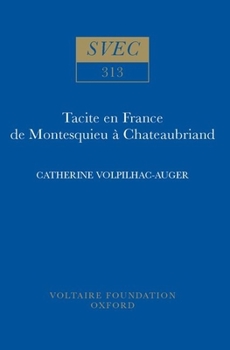 Hardcover Tacite En France de Montesquieu À Chateaubriand Book