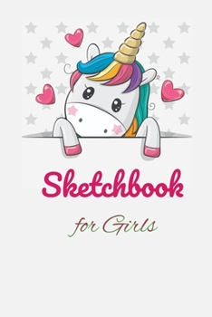 Paperback Sketchbook for Girls (6 x9): Cute Unicorn Kawaii Sketchbook for Girls, Kids, and Students Book