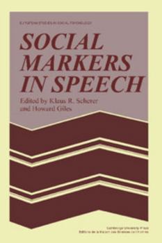 Paperback Social Markers in Speech Book