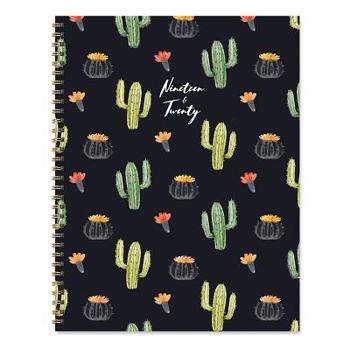 Black Cactus Large Daily Weekly Monthly 2019-2020 Planner