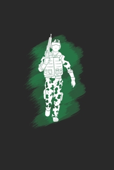 Paperback Soldier Notebook: Diary Journal 6x9 inches with 120 Dot Grid Pages Book