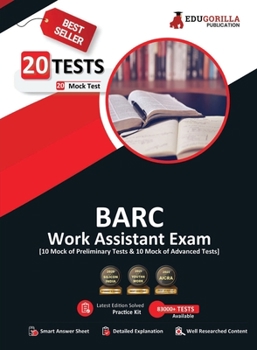 Paperback BARC Work Assistant Recruitment Exam 2023 (English Edition) - 20 Solved Mock Tests (10 Preliminary Tests and 10 Advanced Tests) with Free Access to On Book