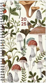 Spiral-bound Woodland Mushroom 2025 3.5 X 6.5 Softcover Weekly Spiral Book