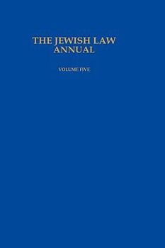 Hardcover The Jewish Law Annual Volume 5 Book