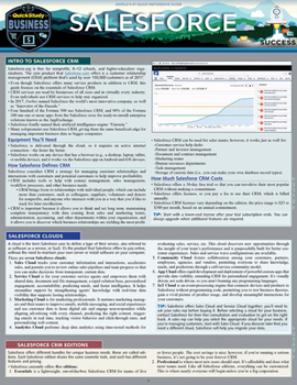 Wall Chart Salesforce: A Quickstudy Laminated Reference Guide Book