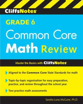 Paperback Cliffsnotes Grade 6 Common Core Math Review Book