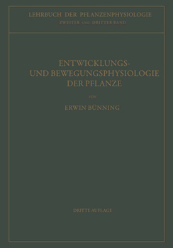 Paperback Entwicklungs- Und Bewegungsphysiologie Der Pflanze [German] Book