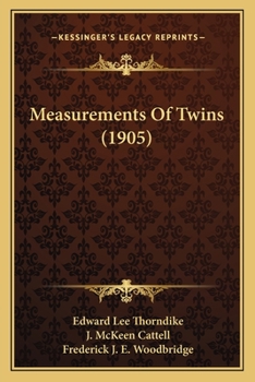 Paperback Measurements Of Twins (1905) Book