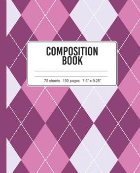 Paperback Composition Book: College-Ruled Composition Notebook, 150 pages, Notebook, Wide Ruled Paper, 75 sheets (150 Pages), Trendy Plaid Pattern Book