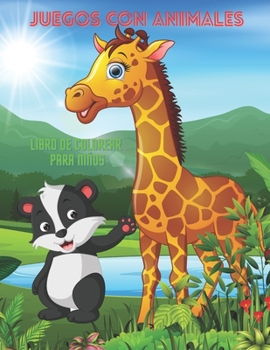 Paperback JUEGOS CON ANIMALES - Libro De Colorear Para Niños [Spanish] Book