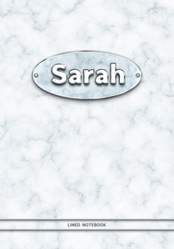 Paperback Sarah - Lined Notebook: College Ruled Blank Pages Plus Extra Date Neutral Calendar (12 Months) and Notepad Sketch Designs. Cover Print White M Book