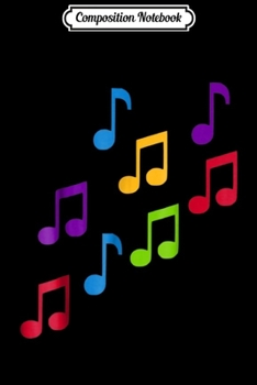 Composition Notebook: Colored music notes Journal/Notebook Blank Lined Ruled 6x9 100 Pages