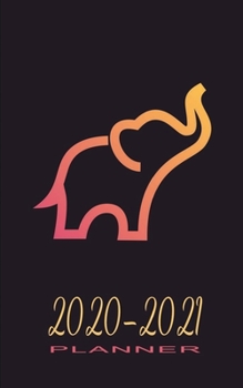 Paperback 2020-2021 Planner: Small Weekly Two Years Organizer Notebook for Elephant Lovers - Pocket Sized & Light for Carrying Around - Elephants o Book