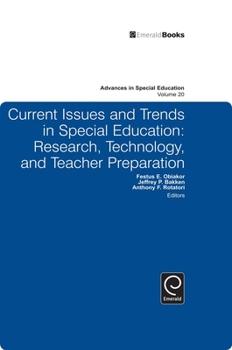 Hardcover Current Issues and Trends in Special Education, Vol. 20: Research, Technology, and Teacher Preparation Book