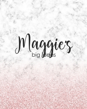 Paperback Maggie's Big Ideas: Personalized Notebook - 8x10 Lined Women's Journal Book