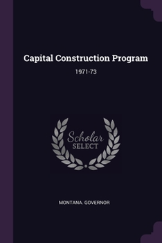 Paperback Capital Construction Program: 1971-73 Book