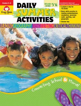 Paperback Daily Summer Activities, Between Grades 5 6 Book
