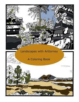 Paperback Landscapes With Arttorney: A Coloring Book