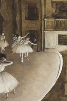 Paperback Art Journal: Edgar Degas - Ballet Rehearsal on Stage - Art Cover College Ruled Notebook 110 Pages Book