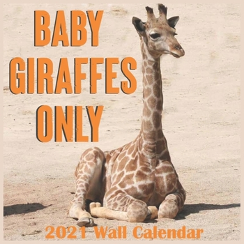 Paperback Baby Giraffe Only 2021 Wall Calendars: Monthly Square Wall Calendar 18 Months Book