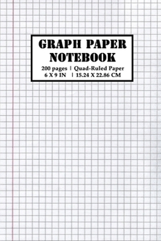 Graph Paper Notebook: 200 pages (100 sheets) 5x5 Composition Grid Planner | Lined Paper Theme | Quad-Ruled | 6x9 Sized