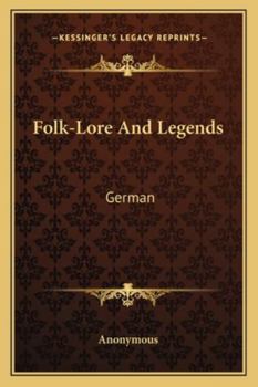Paperback Folk-Lore And Legends: German Book