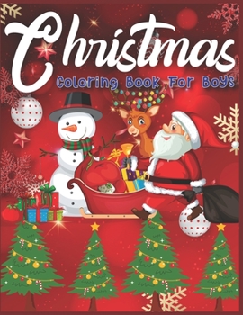 Paperback Christmas Coloring Book For Boys: Beautiful Christmas Coloring Pages For Boys Book