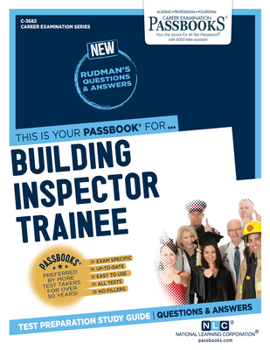 Paperback Building Inspector Trainee (C-3682): Passbooks Study Guide Volume 3682 Book