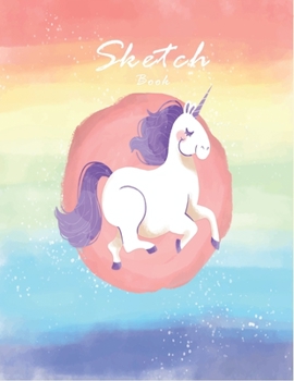 Paperback Sketch Book: Cute Unicorn Sketchbook for Girls with 100 Pages of 8.5"x11" Blank Paper for Sketching, Drawing, Writing, Doodling or Book