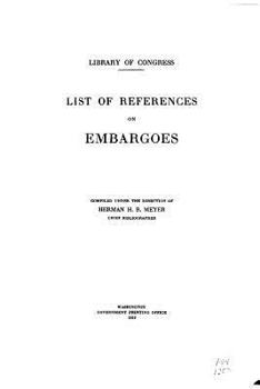 Paperback List of References on Embargoes Book