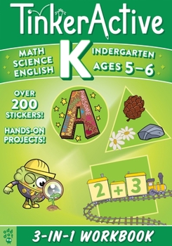 Paperback Tinkeractive Kindergarten 3-In-1 Workbook: Math, Science, English Language Arts Book